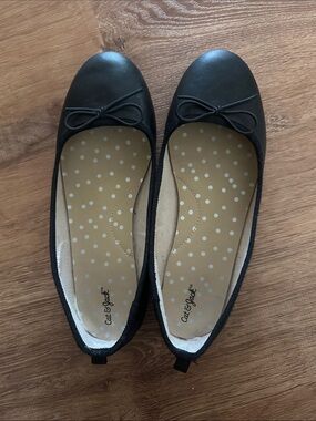 Slip-On Ballet Flats Black Bow